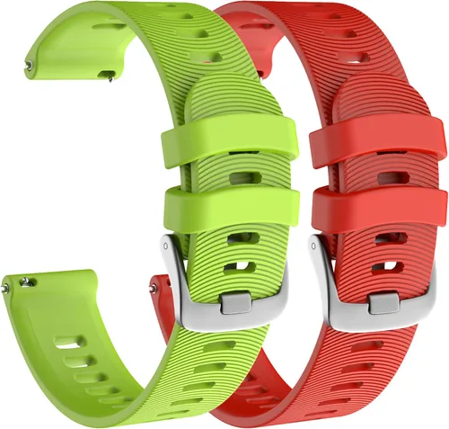 Miniatura 9 de ISABAKE Correa de reloj para Garmin Forerunner 245/645 Music, correa de repuesto de silicona de liberación rápida de 0.787 in para Vivoactive 3/Venu