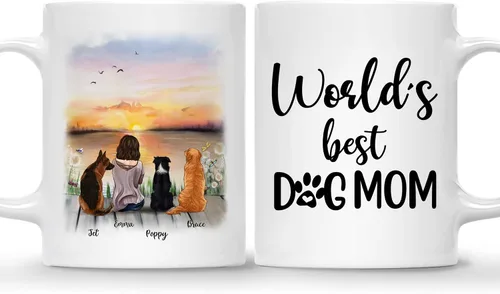 Miniatura 15 de Gossby Taza personalizada – Taza personalizada para perro, taza para mamá, taza para amantes de los perros, taza para mascotas, taza de café