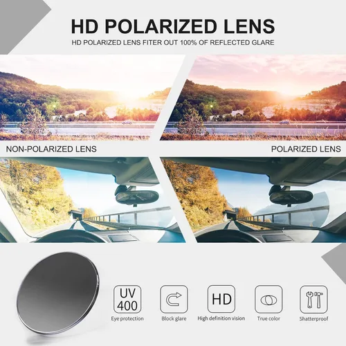 Miniatura 5 de HAOLOTA Gafas de sol polarizadas para mujer, lentes de sol envolventes con diamantes de imitación con protección UV400