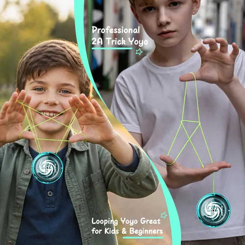 Miniatura 3 de MAGICYOYO Juguetes Yo-Yo en Bucle, D1 Yoyo Responsivo para Principiantes con Cuerdas, Cuerpo de Plástico Ideal para Trucos de Cuerda para Jugadores