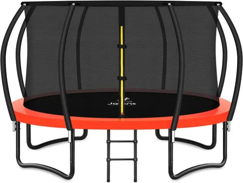 Miniatura 14 de JELENS Trampolín de 8 pies, 10 pies, 12 pies, 14 pies, 15 pies, 16 pies, trampolines recreativos con red de cierre, trampolines antioxidantes