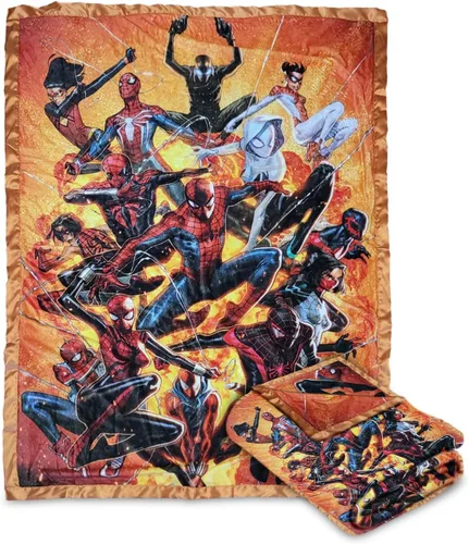 Miniatura 11 de Marvel Spider-Man Personajes Manta de Forro Polar Más Suave y Cómoda para Adultos y Niños Mide 60 x 45 Pulgadas Spider-man Spider-verse2
