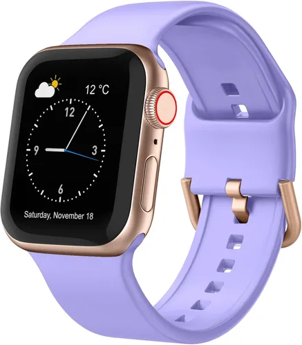 Miniatura 28 de Correa deportiva para Apple Watch, 49, 46, 45, 44, 42, 41, 40 y 38 mm, correa de silicona suave, cierre clásico, reemplazo para iWatch Series 11