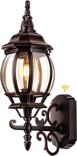 VIANIS Luminarias de Exterior de Bronce Frotado con Aceite para Montaje en Pared, Linternas Modernas de Porche Delantero Aplique de Pared, Luces