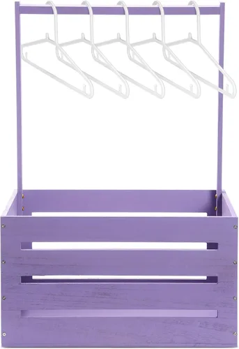 Miniatura 13 de Suzile Caja de madera para baby shower, cesta de madera para regalos con asa, ropa de niño y niña, caja de almacenamiento para revelación de género