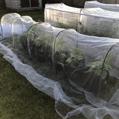 Miniatura 3 de Aros de Jardín Túnel de Cultivo para Camas Elevadas, 6 Juegos 25.6" x 31.5" Aros de Invernadero de Acero Resistente al Óxido, Marco de Estacas