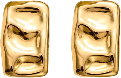 Aretes rectangulares dorados gruesos para mujer, delicados y gruesos, aretes geométricos minimalistas para mujeres y niñas