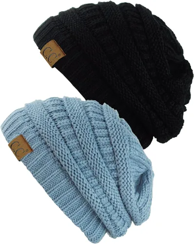 Miniatura 8 de Gorro a la moda de tejido suave abultado, cálido y elástico de C.C