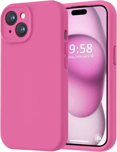 Miniatura 277 de LOVE 3000 Compatible con Funda para iPhone 15, [Cámara de Cobertura Completa de Silicona Suave] [Protección contra Caídas de 8 pies], Forro de Negro