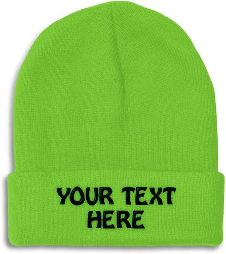 Miniatura 40 de Gorro de invierno para hombres y mujeres, gorro de acrílico con texto personalizado personalizado
