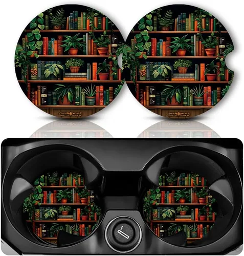 Miniatura 28 de Yonlevres Posavasos de automóvil para portavasos de automóvil, tapete de goma antideslizante de 2.75 pulgadas con muesca para el dedo, paquete de 2