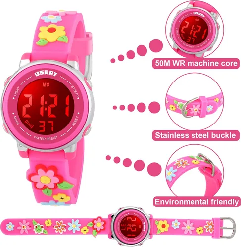 Miniatura 3 de Kids Watch 3D Cartoon Toddler Wrist Digital Watch Waterproof 7 Color Lights with Alarm Stopwatch for 3-10 Year Boys Girls Little Child