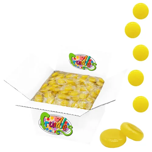 Miniatura 10 de Fruidles Caramelos duros con botón de discos de frutas, envueltos individualmente, 1 libra