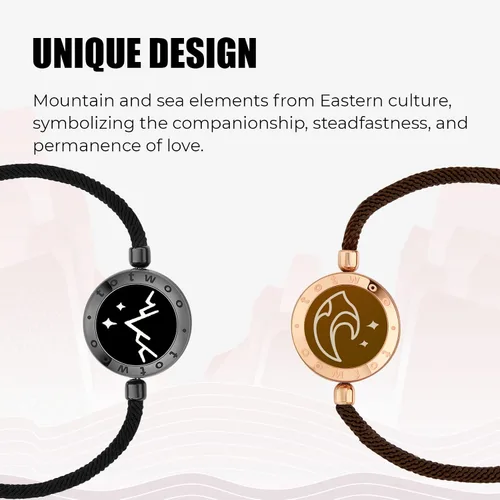 Miniatura 4 de TOTWOO Long Distance Touch Bracelets for Couples, Vibration & Light up for Love Couples Bracelets Long Distance Relationship Gifts for Girlfriend