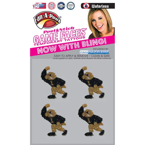 Miniatura 151 de Fan-A-Peel Tatuajes temporales sin agua del estado de Florida, hipoalergénicos, para despegar y pegar, tatuajes temporales impermeables, con Florida