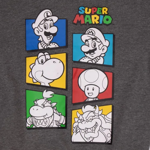 Miniatura 5 de Nintendo Super Mario - Paquete de 2 sudaderas con capucha y camiseta para niños Super Mario con capucha