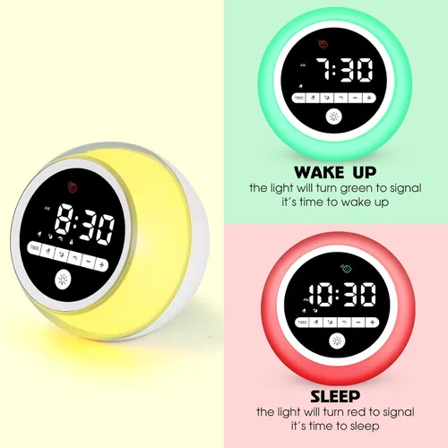 Miniatura 2 de Reloj despertador para niños, Ok to Wake Clock con luces nocturnas, temporizador de siesta, reloj de entrenamiento del sueño para niños pequeños
