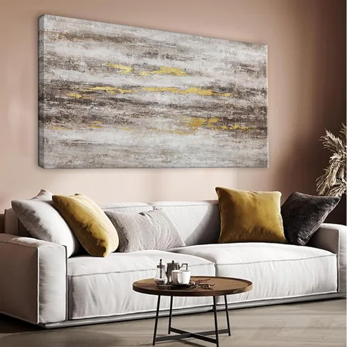YISXINOAG Arte Abstracto para Pared Decoración Habitación Grunge Arte Abstracto de Pared Marrón Gris Arte de Lienzo de Pared 20" X 40" Pintura Arte