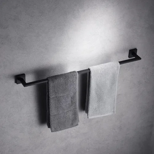 Miniatura 3 de Miyili Toallero de baño de 30 pulgadas de acero inoxidable, accesorios de baño modernos para montaje en pared, negro mate, A06B75A