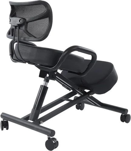 Miniatura 7 de Ejoyous Silla de rodillas, taburete neumático de corrección de postura con cojín altura ajustable ortopédico taburete de escritorio para bancario