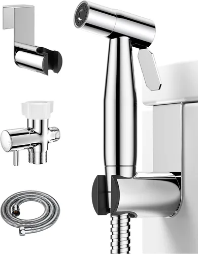 Miniatura 14 de BRITULIF Pulverizador de bidé de mano para inodoro, rociador de chorro para ducha musulmana, rociador de pañales de tela ajustable, accesorio