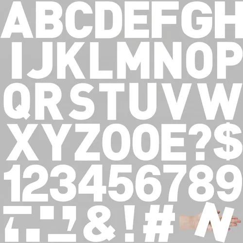 184 Piezas Calcomanías de Letras de Vinilo Grandes de 6" Calcomanías Grandes de Letras del Alfabeto, Números y Símbolos Autoadhesivas Removibles