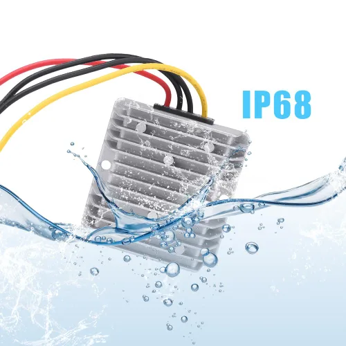 Miniatura 3 de Convertidor reductor, convertidor de voltaje de 8V-40V a 12V 6A, Convertidor de 72 W CC a CC, módulo regulador de voltaje impermeable con protección