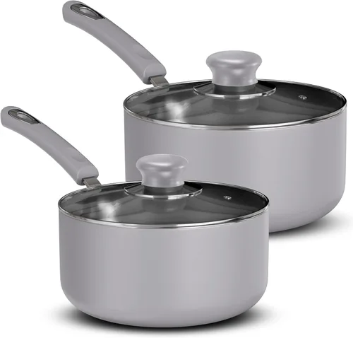 Miniatura 9 de Utopia Kitchen Juego de cacerolas antiadherentes con tapa, juego de ollas multiusos de 1 cuarto y 2 cuartos de galón, uso para el hogar, cocina