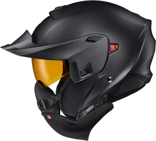 Miniatura 3 de ScorpionEXO GT930 - Casco modular de moto de nieve de aventura para clima frío con caja de respiración y bolsillos para altavoces listos