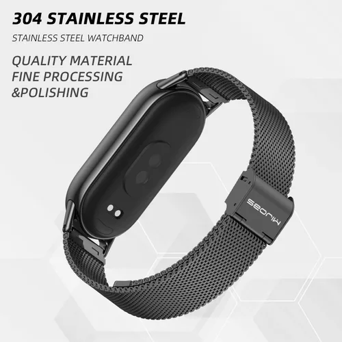 Miniatura 4 de Correa para Xiaomi Mi Band 10/9/8, Correa de Reemplazo Transpirable para Mi Fit Band 9, Correas de SmartWatch, Pulsera de Pulsera para Hombres
