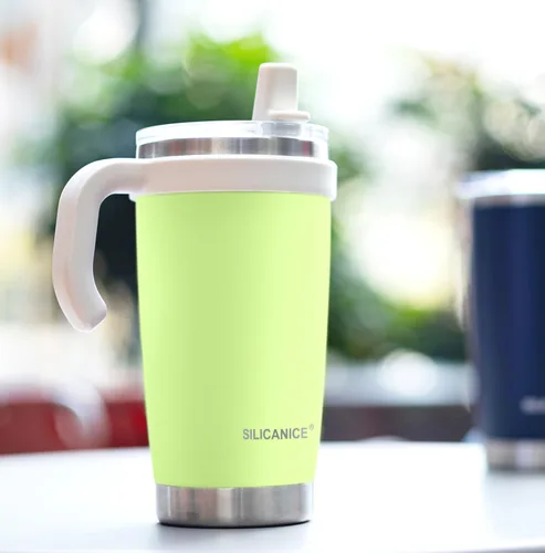 Miniatura 8 de Para café helado y licuados de frutas - Nunca vuelvas a beber de una tapa mohosa: vaso higiénico de 20 onzas, tapa 100% a prueba de fugas y boquilla