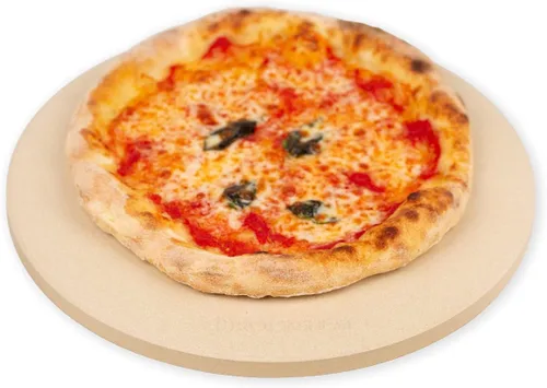 Miniatura 8 de K ROCKSHEAT Piedra para Pizza Redonda de 16 Pulgadas para Parrilla y Horno, Piedra de Hornear Grande de Cordierita para Pan, Piedra de Cocción