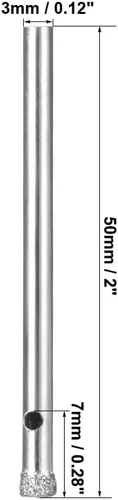 Miniatura 2 de uxcell Brocas de diamante de 0.157 in, sierras de agujero para azulejos de vidrio, porcelana, mármol, botellas de cerámica, ollas de ladrillo