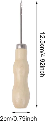 Miniatura 3 de Bstinay Herramienta de reparación de zapatos de costura de punzón de costura manual 5X para reparación de costura de cuero DIY