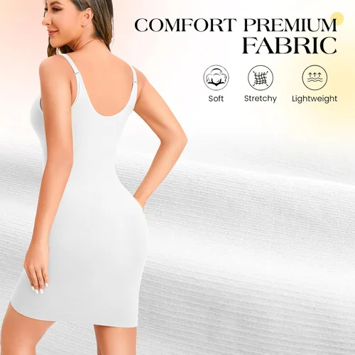 Miniatura 2 de Faja moldeadora para debajo de los vestidos, vestido de mujer, moldeador de cuerpo, control de abdomen, camisola completa debajo del vestido