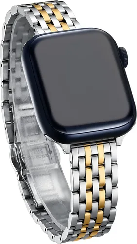 Miniatura 9 de Correa delgada y femenina para Apple Watch 11 10 Se 9 8 7 6 5 4 3, Correa metálica elegante para mujeres para Apple Watch 42mm 41mm 40mm 44mm 45mm