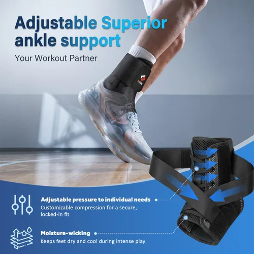 Miniatura 3 de Gviipk Tobillera para esguince de tobillo, soporte de tobillo rápido con cordones para mujeres y hombres, soporte de pie para alivio de fascitis