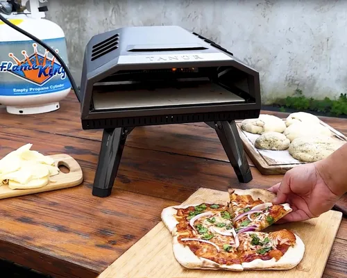 Miniatura 5 de Flame King TANUR - Horno de pizza de propano portátil de 12 pulgadas para exteriores, para campamento, patio trasero y portón trasero, múltiples