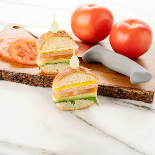 Miniatura 7 de Palitos de fruta de 3.5 pulgadas, 100 pinchos de cóctel desechables, duraderos, punta afilada, palitos de canapé de bambú, congelables, para copas