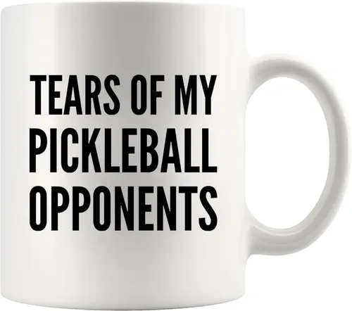 Miniatura 11 de Panvola Tears of My Pickleball Opponents - Taza de cerámica para café, regalo para jugador deportivo, abuelo, abuela, marido, esposa, mamá, papá