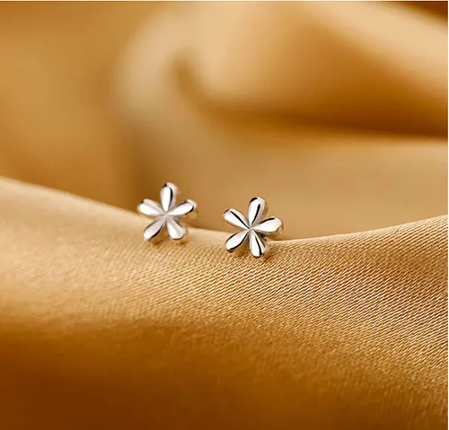 Miniatura 4 de Reffeer Solid 925 Sterling Silver Daisy Stud Earrings Flower for Women Teens Tiny Flower Stud Earrings Spring