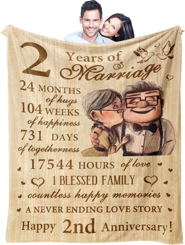 Miniatura 13 de Regalos de 30º Aniversario de Bodas para Parejas, Decoraciones de 30º Aniversario, Regalos de Manta de 30º Aniversario para Esposo Esposa Ella Él