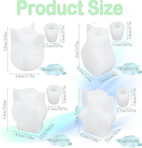 Miniatura 5 de 4 moldes de silicona para botella agitadora, contenedor de botellas de arena movediza y tapón, moldes de resina UV, mini botella de resina epoxi