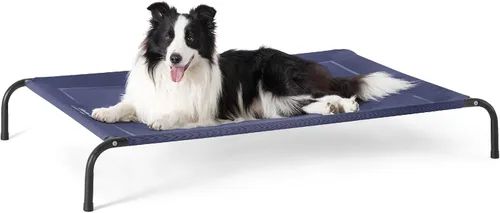 Miniatura 17 de Bedsure Cama elevada para perros al aire libre de tamaño grande, cama portátil de hamaca para mascotas con marco elevado y refrescante para Verde