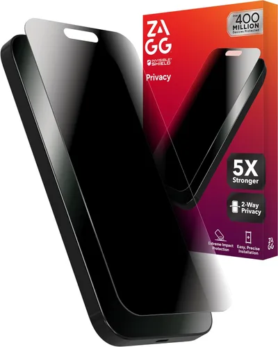 Miniatura 32 de ZAGG Glass Elite - Protector de pantalla para iPhone 16 Pro, 5 veces más fuerte, bordes reforzados, vidrio templado ultra fuerte, resistente a