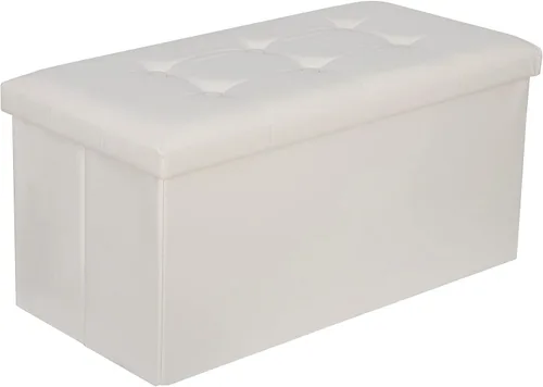Miniatura 11 de ZenStyle Banco otomano de almacenamiento de 30 pulgadas, reposapiés plegable, banco largo de almacenamiento para zapatos con asiento acolchado