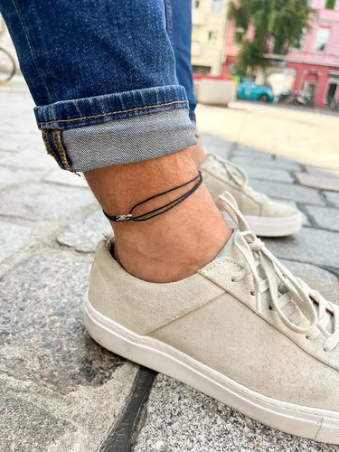 Miniatura 47 de Made by Nami Surfer Anklet with Snap Hook Clasp Waterproof & Adjustable Thin String Ankle Bracelets for Women and Men Handmade Jewelry for Beach and