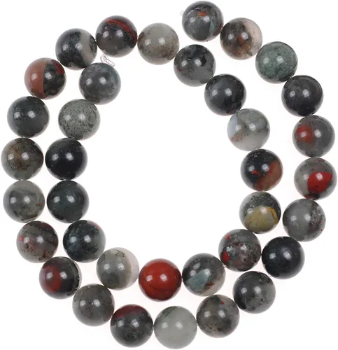 Miniatura 3 de Cuentas de piedra de sangre africana natural de 0.236 pulgadas, cuentas de piedras preciosas coloridas para hacer joyas, regalos para mujeres