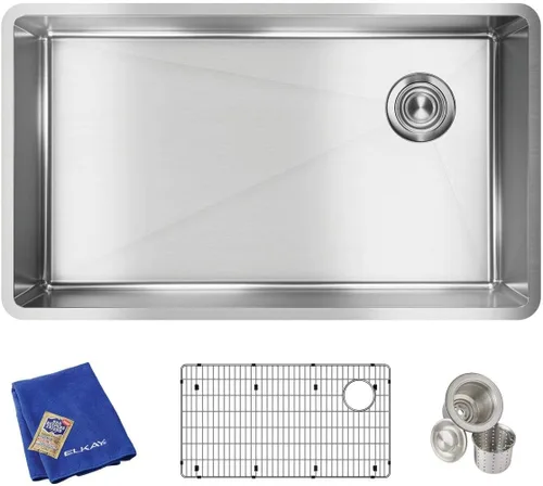 Miniatura 35 de Elkay Crosstown - Kit de fregadero de acero inoxidable calibre 18 de 25-1/2 x 18-1/2 x 9 pulgadas, con grifo filtrado