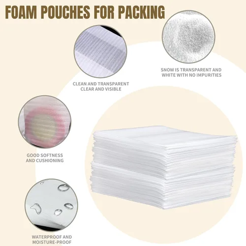 Miniatura 3 de Bolsas de espuma acolchada de 8'' x 10'', 50 piezas de suministros de amortiguación para mudanzas, bolsas de espuma que protegen artículos frágiles